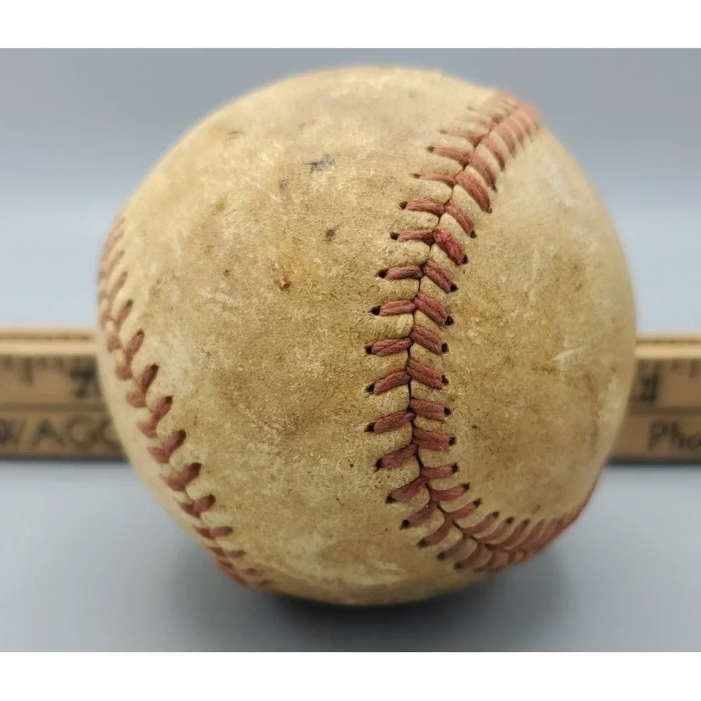 Vintage‎ Rawlings All Leather Baseball For Crafting, Damaged, Official League